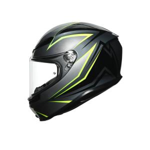 AGV Integralhelm K6 FLASH GREY/BLACK/LIME MS  (57cm)