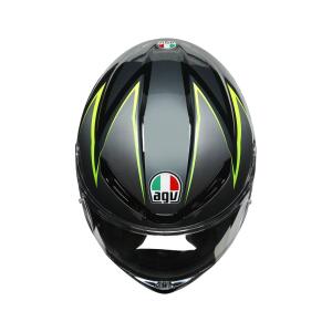 AGV Integralhelm K6 FLASH GREY/BLACK/LIME MS  (57cm)