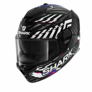 SHARK Integralhelm SPARTAN GT E-BRAKE schwarz-grau-weiss-blau matt Größe XL