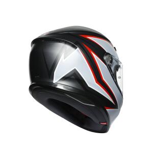 AGV Integralhelm K6 FLASH MATT BLACK/GREY/RED MS  (57cm)