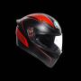 AGV Integralhelm K1 WARMUP MATT BLACK/RED MS  (57cm)