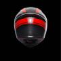 AGV Integralhelm K1 WARMUP MATT BLACK/RED MS  (57cm)