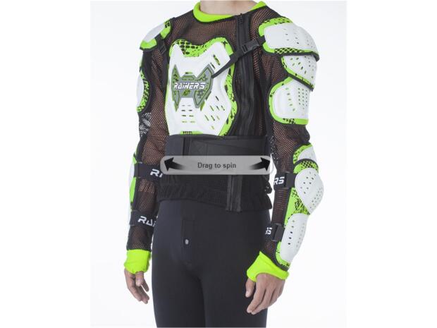 RAINERS Protektorenhemd HERCULES schwarz weiss neon Größe 56 (XXL)