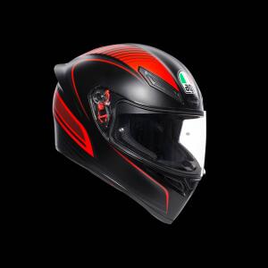 AGV Integralhelm K1 WARMUP MATT BLACK/RED XS  (53-54cm)