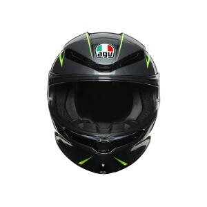 AGV Integralhelm K6 FLASH GREY/BLACK/LIME ML  (58cm)