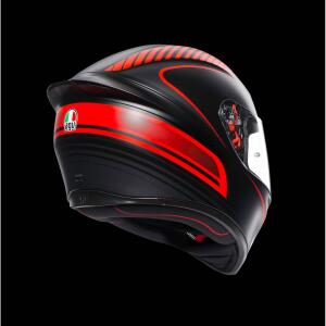 AGV Integralhelm K1 WARMUP MATT BLACK/RED XXL  (63-64cm)