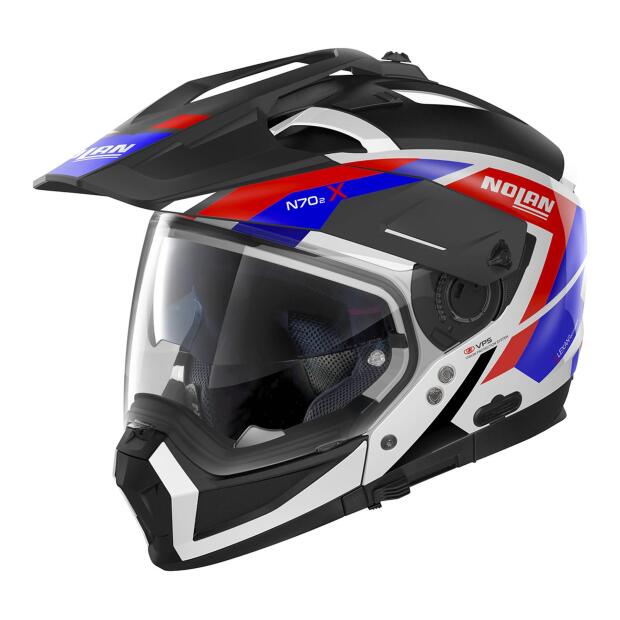 NOLAN Systemhelm N70-2 X GRANDES ALPES schwarz-weiss-blau-rot
