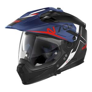 NOLAN Systemhelm N70-2 X BUNGEE schwarz-blau-weiss-rot