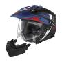 NOLAN Systemhelm N70-2 X BUNGEE schwarz-blau-weiss-rot
