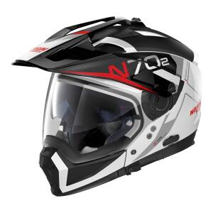 NOLAN Systemhelm N70-2 X BUNGEE schwarz-weiss-rot