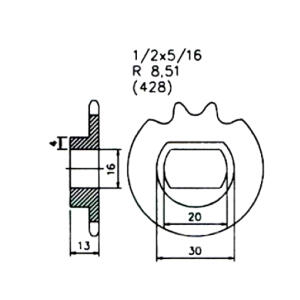 Ritzel Z.16 für Zündapp KS 80 WK Touring Super...