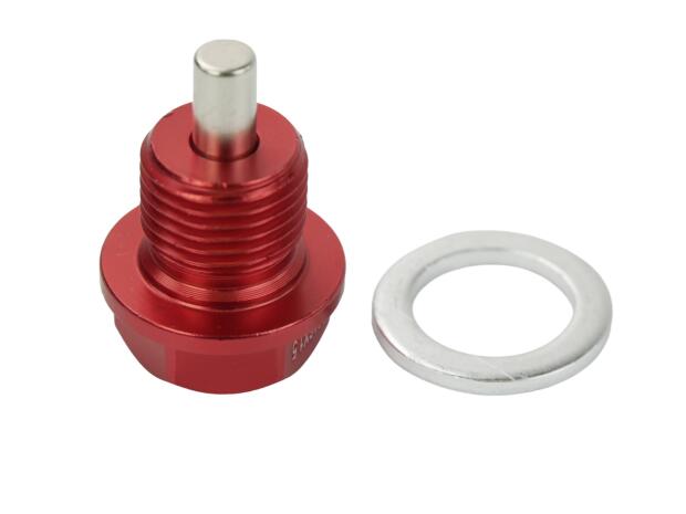 Ölablassschraube für BMW/Aprilia/Harley/Sherco Magnet rot M16x1,5