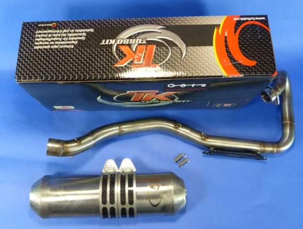 Auspuff für Suzuki LTZ 400 Edelstahl mit Krümmer mit größerem Rohrquerschnitt