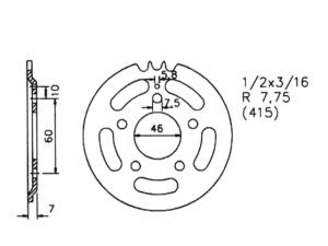Chain kit for Zundapp Bergsteiger M 50