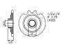 Sprocket for Zundapp KS 50 WC, TT, Supersport, Sport, Cross t.17