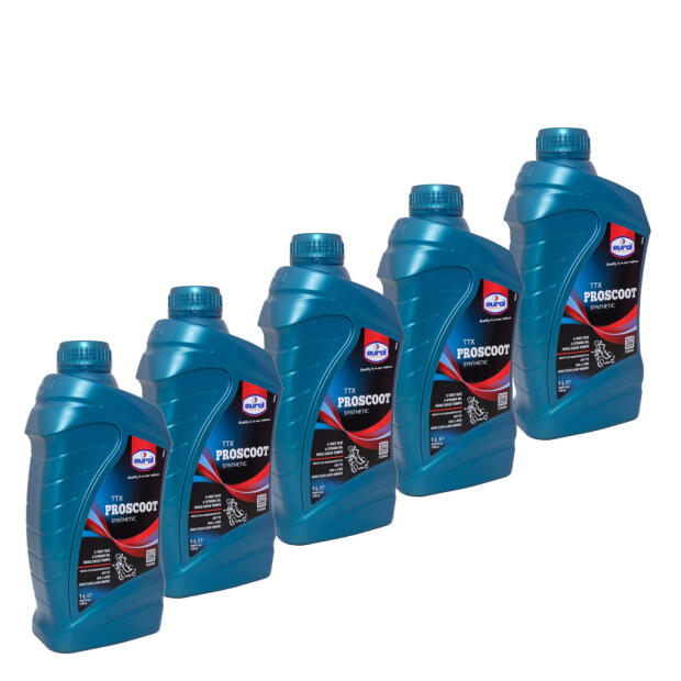 Öl 2 Taktöl 5 X 1 Liter Eurol TTX Proscoot Synthetic Mischöl