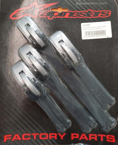 ALPINESTARS Ersatzschnallen Set 4 Stück ALPINESTARS TECH8 schwarz