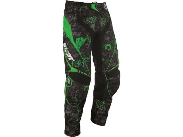 SHOT Cross Enduro Hose FLEXOR FLASH schwarz-grün Größe 28 (S)