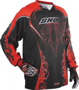 SHOT Cross Enduro Jersey BLASON KIDS schwarz-rot...