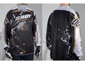 SHOT Cross Enduro Jersey CONTACT RUSH schwarz-weiss-gold...