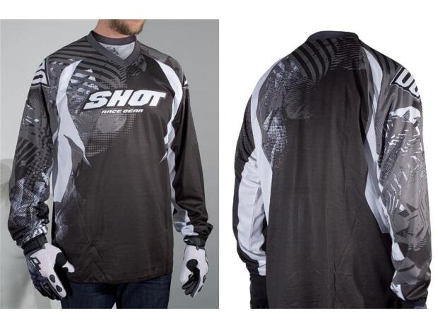 SHOT Cross Enduro Jersey DEVO schwarz-weiss Größe 48 (S)