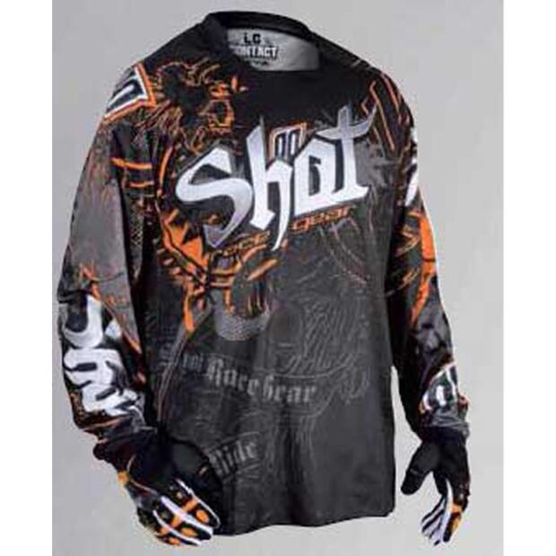 SHOT CONTACT OLD SCHOOL Jersey schwarz-orange-weiss Größe 56 (XXL)