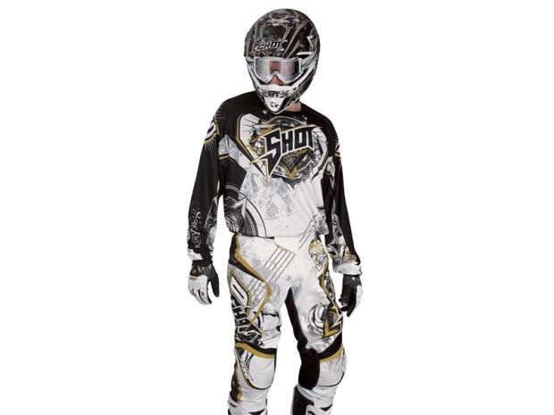 SHOT Cross Enduro Hose CONTACT LORD schwarz-weiss-gold Größe 34