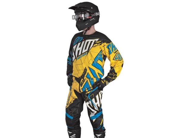 SHOT Cross Enduro Hose CONTACT LIVE schwarz-gelb-blau-weiss Größe 26