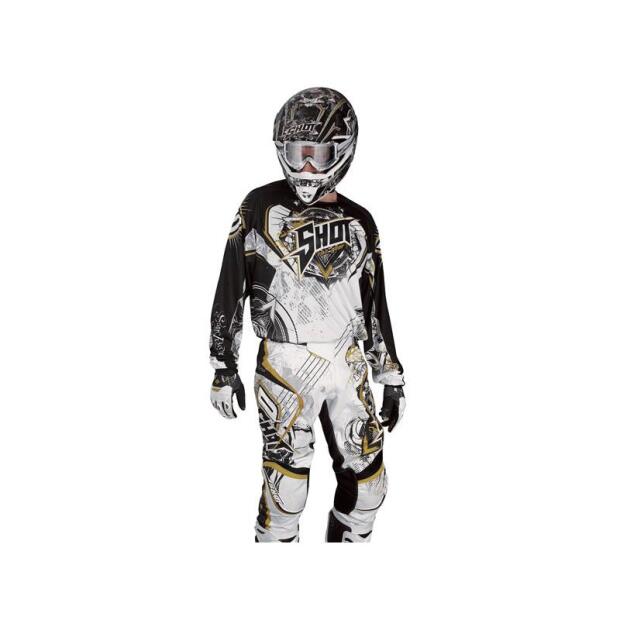 SHOT Cross Enduro Jersey CONTACT LORD schwarz-weiss-gold Größe 56 (XXL)