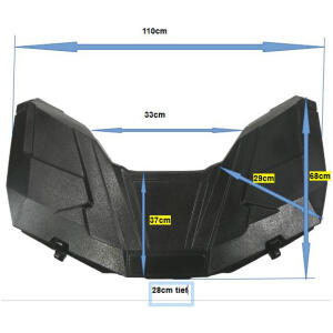 Koffer für Herkules Cectek Gladiator Kingcobra 500/525 Box Quad ATV Topcase hinten 2 Helme B-Ware