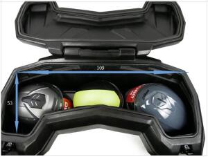 Koffer für Access Xtreme 480 SM Box Quad ATV Topcase hinten 3 Helme B-Ware