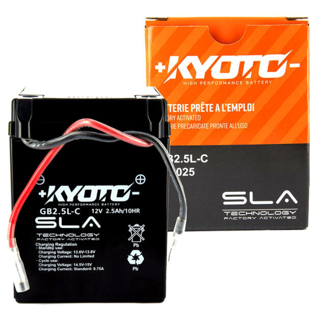 Batterie YB2.5L-C für Honda MTX 50/80 CG125 XL125R/S, SG25Sting Aprilia Tuareg 125