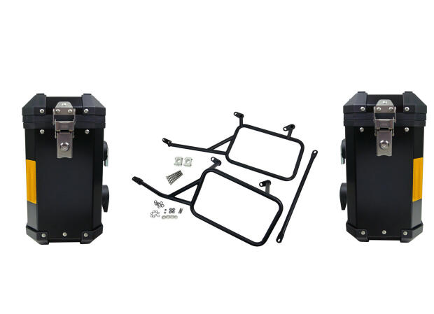 Koffer für Triumph Tiger 800 Satz schwarz Alu 31+31Liter