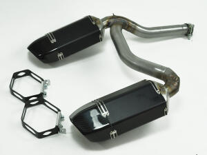 Auspuff Endtöpfe für Can Am Renegade Carbon ABE paar