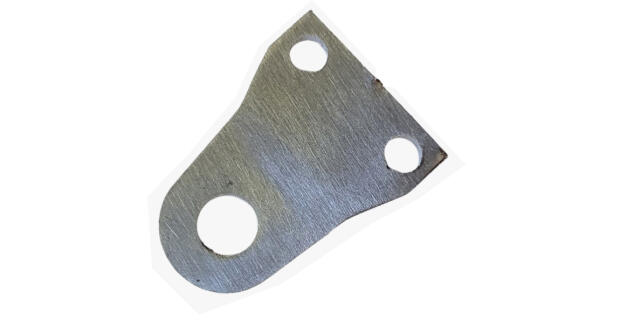 Haltedreieck für Auspuffschelle Turbokit OVAL Edelstahl/Carbon