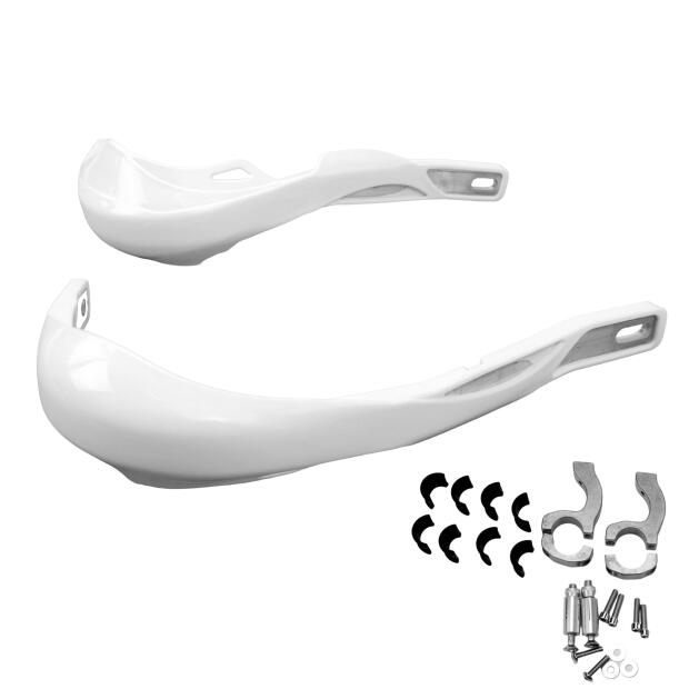 Handschützer weiß Handprotektoren Evo Handguards Aluminium Integral