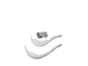 Handschützer weiß Handprotektoren Evo Handguards Aluminium Integral