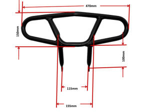 Frontbumper X-15 Yamaha Raptor YFM 660 R schwarz oder alufarben