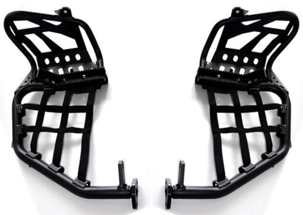 Nerf Bars for Adly Hurricane Supermoto 450 / 500S with Heel Guards black