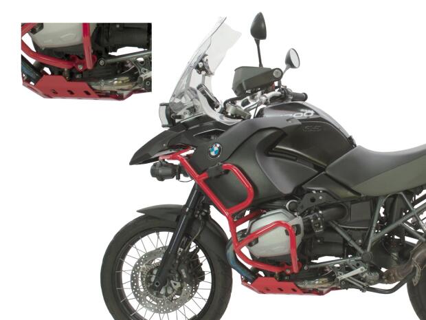 Engine guard for BMW R 1200 GS Adventure year 2008-2013 red
