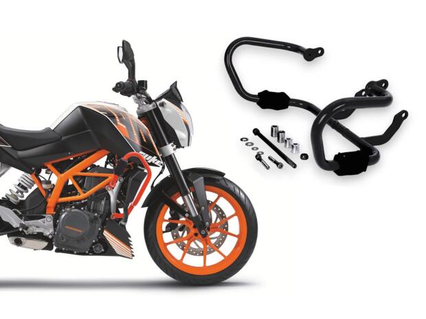 Sturzbügel Aluminium für KTM 390 Duke Bj.13-17 matt schwarz