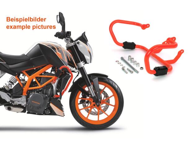 Sturzbügel Aluminium für KTM 390 Duke Bj. 2013-2017 silber