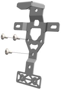 License plate holder for Ducati DesertX year 2022 matt black