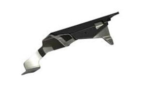 Chain guard for Yamaha XTZ 690 Ténéré 700 World Raid year 2022 brushed stainless steel / matt black