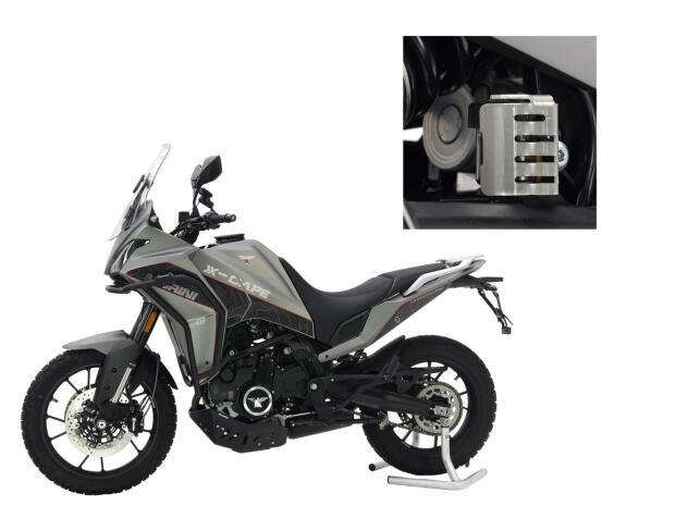 Bremsflüssigkeitsbehälter Schutz für Moto-Morini X-CAPE 649 Edelstahl gebürstet