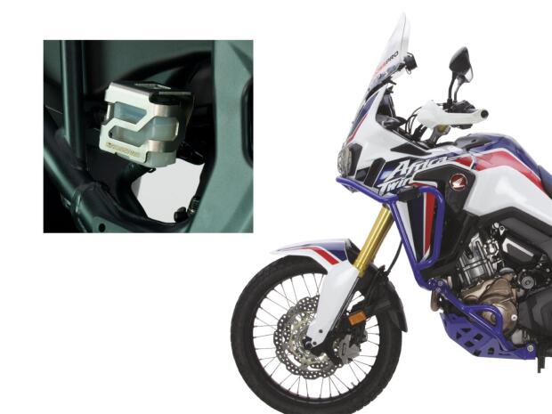 Brake fluid reservoir guard for Honda CRF 1000 Africa Twin DCT year 2016-2017 brushed stainless steel