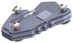 Seitenständerauflagenverbreiterung für Yamaha XTZ 700 Ténéré World Raid Bj.22 Edelstahl gebürstet/matt schwarz