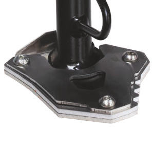 Side stand support extension for KTM 390 Adventure year 2020-2022 brushed stainless steel / matt black