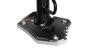 Side stand support extension for KTM 390 Adventure year 2020-2022 brushed stainless steel / matt black