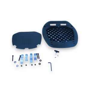 Topcase 35 Liter Aludesign schwarz Komplettset